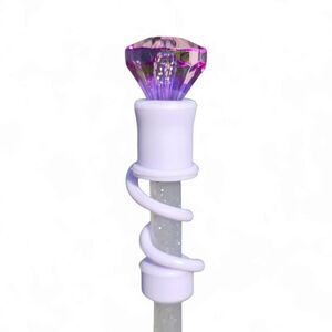 Purple Diamond Silicone 10mm Straw   Topper | Straw Cover | Fits Sta…